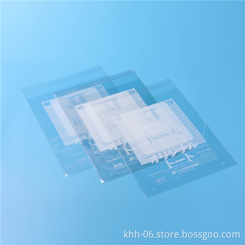 Plastic garment ziplock stand up bag with open window